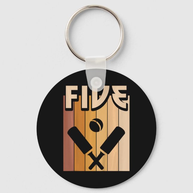 Llavero 5 Year Old Cricket Birthday Boy Girl 5th Birthday  (Anverso)