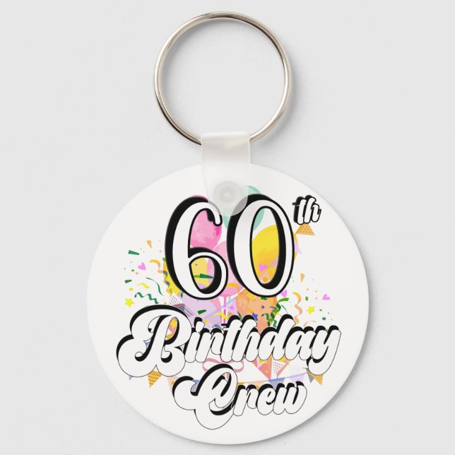 Llavero 60.º equipo de cumpleaños 60 botones de control de (Anverso)