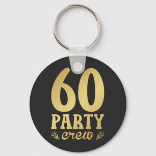Llavero 60 tripulantes Fiestas botón de cumpleaños número 