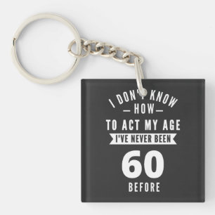 Llavero 60 y fabuloso / Feliz cumpleaños número 60