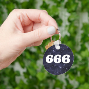 Llavero 666 Ángel Número Estrellas Mayor Autoalineación