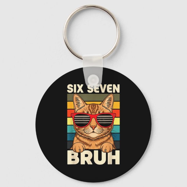 Llavero 67 Animals Funny 67 Brainrot Youth Kids Cat 67  (Anverso)
