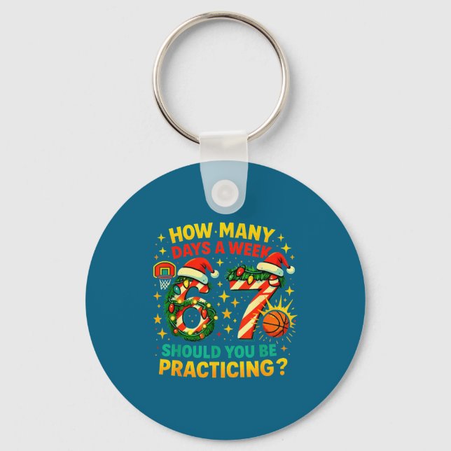 Llavero 67 Basketball Christmas Funny Practice Meme Gift  (Anverso)