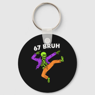 Llavero 67 Bruh Halloween Dabbing Esqueleto Meme 6 7 Númer