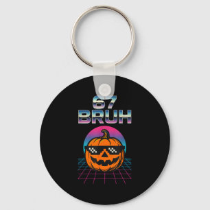 Llavero 67 Bruh Meme Halloween Pumpkin 6 7 Brainrot Six Se