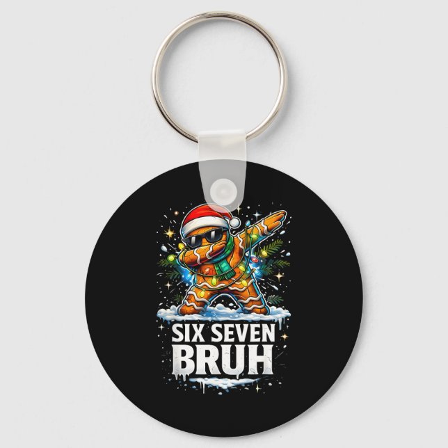 Llavero 67 Christmas 6 7 Meme Gingerbread Man Xmas Pajamas (Anverso)