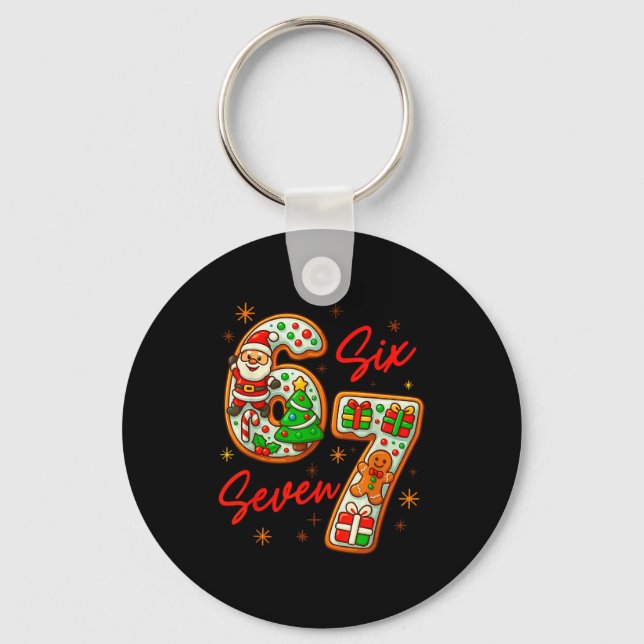 Llavero 67 Christmas Meme Saying 6 7 Meme Costume Xmas  (Anverso)