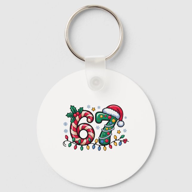 Llavero 67 Christmas Meme Six Seven Xmas Funny Boys Girls  (Anverso)