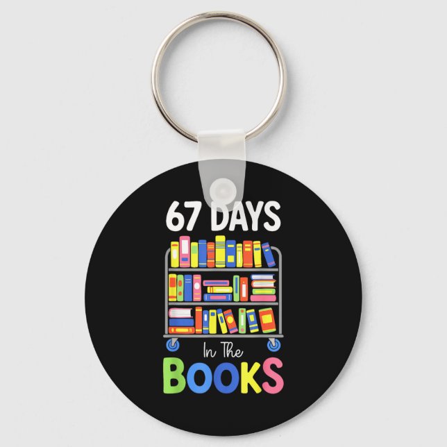 Llavero 67 Days In The Books Reading Librarian Teacher Sch (Anverso)