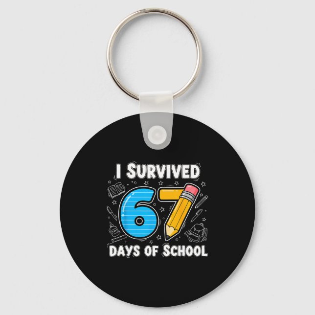 Llavero 67 Days Of School Complete - Teacher Student Funny (Anverso)