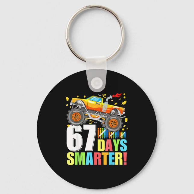 Llavero 67 Days Of School Smarter Funny Six Seven Monster  (Anverso)