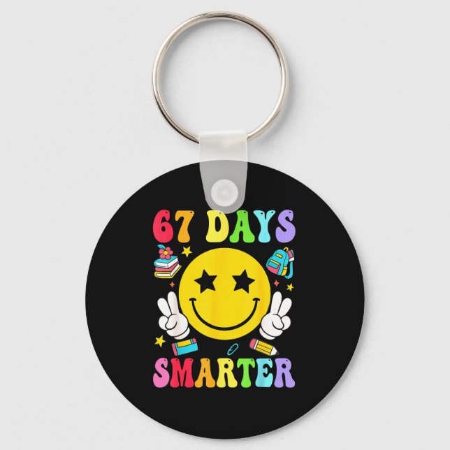 Llavero 67 Days Smarter 67 Days Of School Teacher Student  (Anverso)
