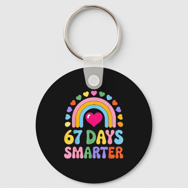 Llavero 67 Days Smarter Happy Teacher Back To School Celeb (Anverso)
