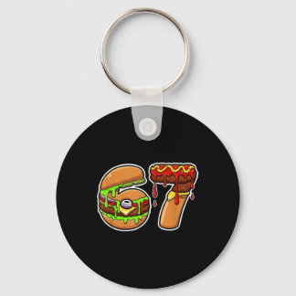 Llavero 67 Delicia de fusión de comida Burger Pizza