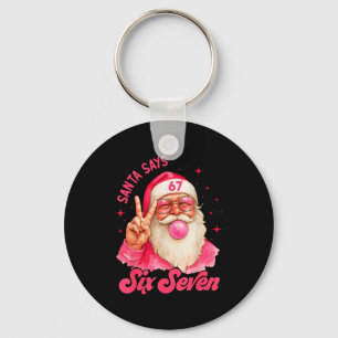 Llavero 67 divertido meme Feliz Navidad Santa dice seis si