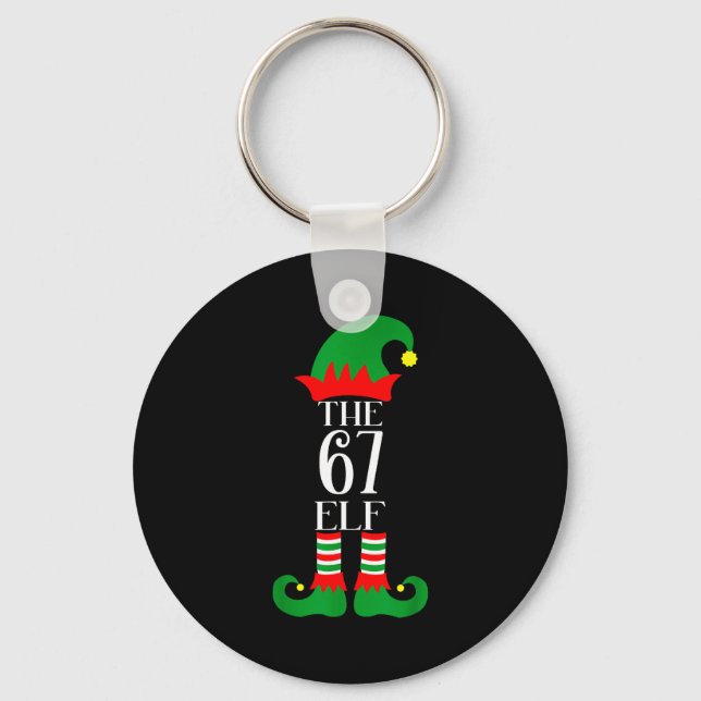Llavero 67 Elf Christmas Costume Pajama 67 Meme Gen Alpha  (Anverso)