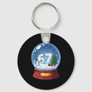 Llavero 67 Globo de Nieve de Navidad Divertido Seis Siete