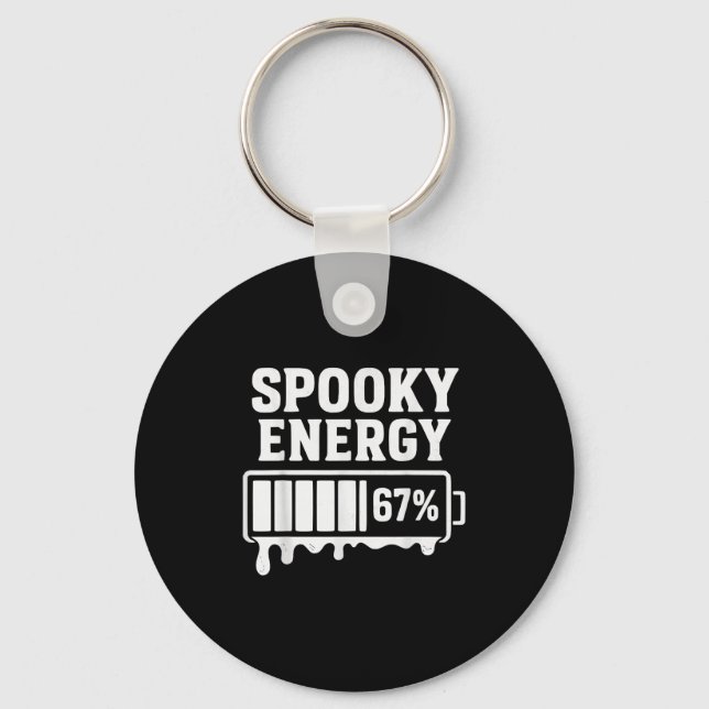 Llavero 67 Halloween Spooky Energy Brainrot Meme Six Seven (Anverso)