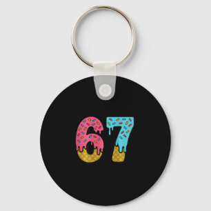 Llavero 67 Helado Goteo Meme Seis Siete Día de Juego (en C