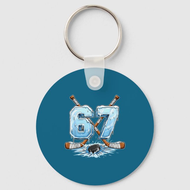 Llavero 67 Hockey Drip Number Funny Meme Style Boys Graphi (Anverso)