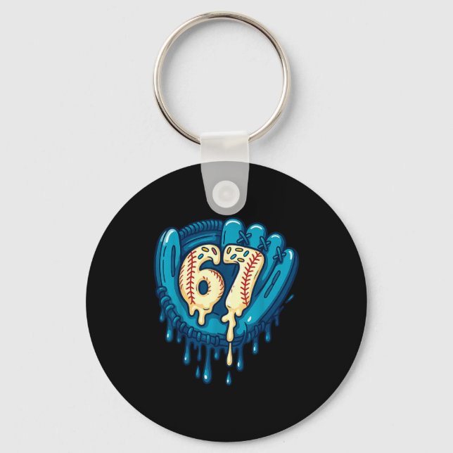 Llavero 67 Ice Cream Drip Funny Six Seven Baseball  (Anverso)