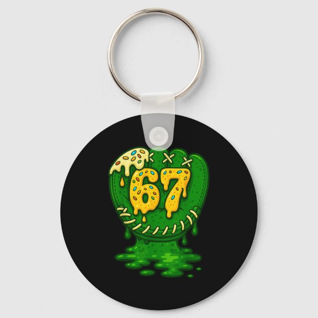 Llavero 67 Ice Cream Drip Funny Six Seven Baseball  (Anverso)