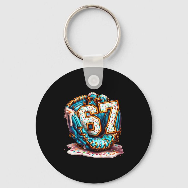 Llavero 67 Ice Cream Drip Funny Six Seven Baseball  (Anverso)