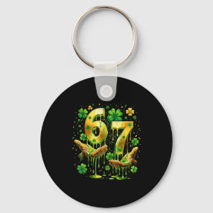Llavero 67 manos seis siete 6 7 goteo de oro goteando 67 s