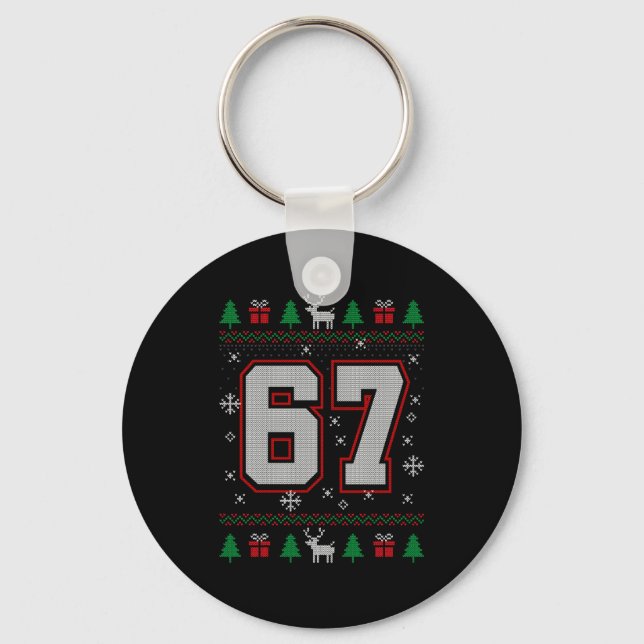Llavero 67 Meme Christmas Ornaments Ugly Sweater Xmas Cele (Anverso)