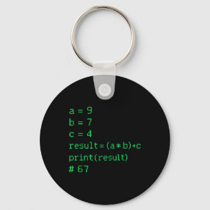 Llavero 67 Meme Código Python Resultado Humor Geek Seis Si