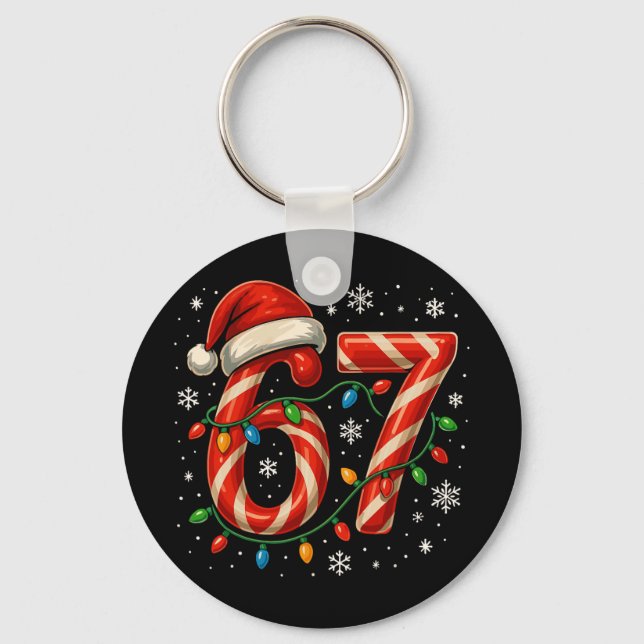 Llavero 67 Meme de Navidad Divertido Seis Siete Luces de N (Anverso)