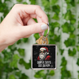 Llavero 67 Meme Divertido Santa Dice Seis Siete Navidad