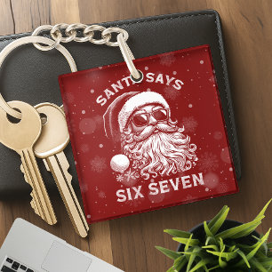 Llavero 67 Meme Divertido Santa Dice Seis Siete Navidad