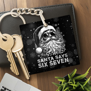 Llavero 67 Meme Divertido Santa Dice Seis Siete Navidad