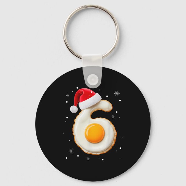 Llavero 67 Meme Funny Number 6 Egg Bacon Matching Christma (Anverso)