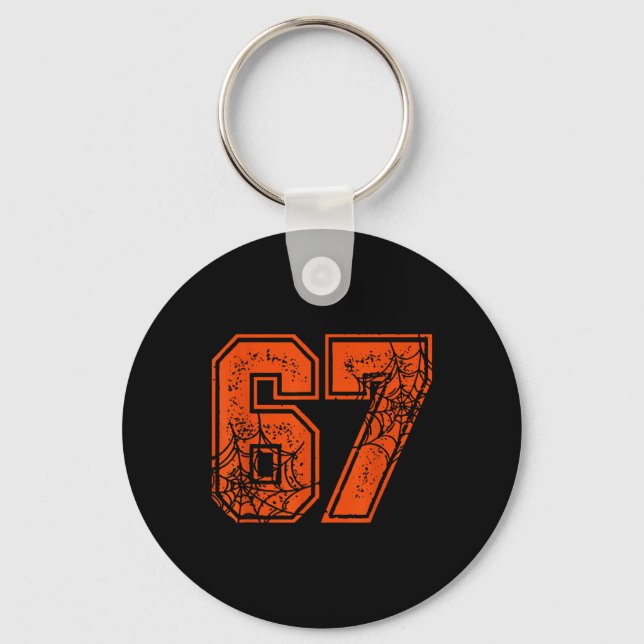 Llavero 67 Meme Funny Six Seven Gen Alpha Halloween Pumpki (Anverso)