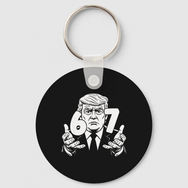 Llavero 67 Meme Funny Trump 67 Hands Meme Slang 6 7 Hands  (Anverso)