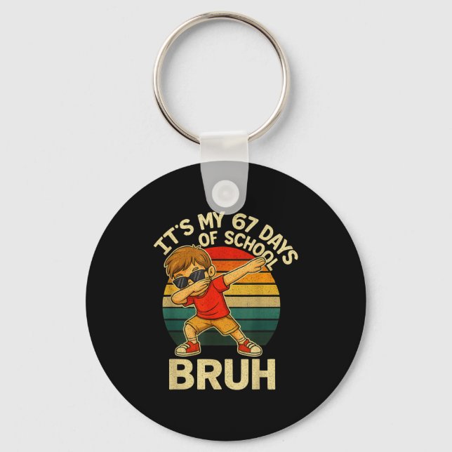 Llavero 67 Meme Numbers Dabbing It's My 67 Days Of School  (Anverso)