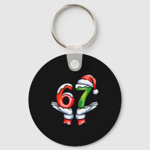Llavero 67 Meme Papá Noel Mano Divertido Seis Siete Navida