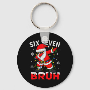 Llavero 67 Meme Seis Siete Bruh Dabbing Santa Divertida Na
