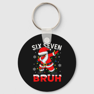 Llavero 67 Meme Seis Siete Bruh Dabbing Santa Divertido Ch