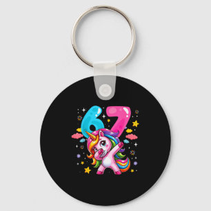 Llavero 67 Meme Unicornio Para Niñas Seis Siete Meme Brain
