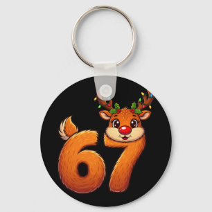 Llavero 67 Navidad divertido reno Bruh Meme pijama mujer