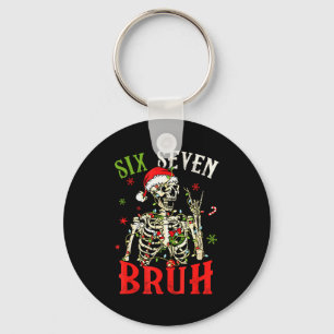 Llavero 67 Navidad Divertido Seis Siete Bruh Meme Esquelet