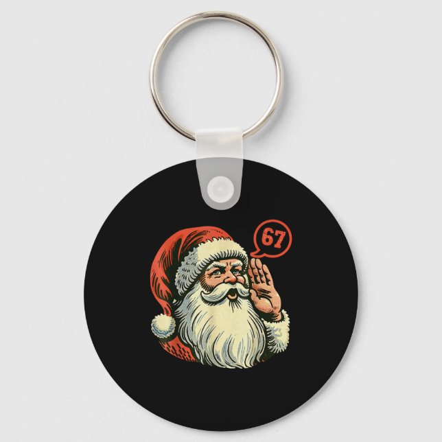 Llavero 67 Navidad Divertido Seis Siete Meme Brainrot Sant (Anverso)