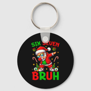 Llavero 67 Navidad Divertido Seis Siete Meme Brainrot Sant