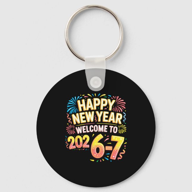 Llavero 67 New Year's Eve - Happy New Year 2026-7 Funny 67 (Anverso)