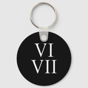 Llavero 67 Numerales Romanos Vi Vii Divertido Seis Siete M