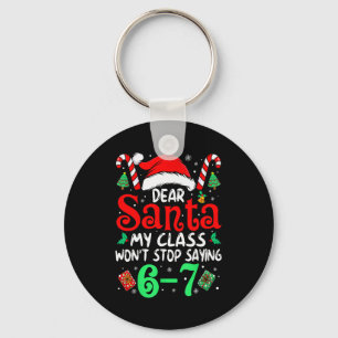 Llavero 67 Querido Santa 6 7 Divertida Navidad Seis Siete 