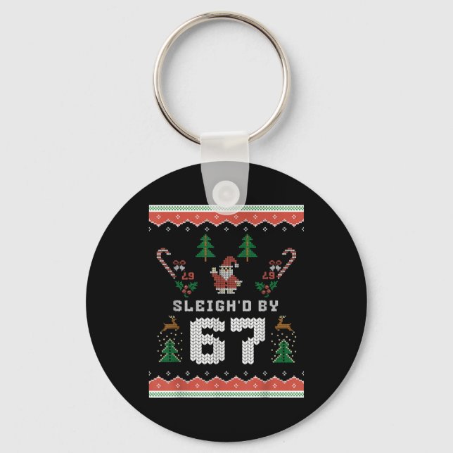 Llavero 67 Santa Navidad Fea Seis Siete  (Anverso)